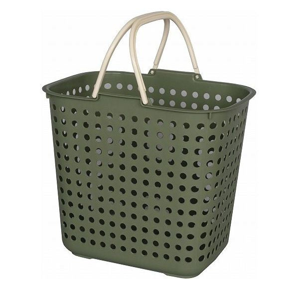 【3個セット】平和工業 ドットバスケット 深型 カーキ