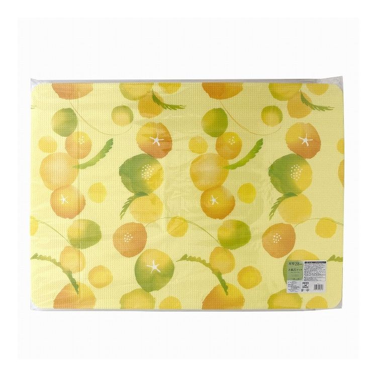 ワイズ お風呂マット 厚型 85×60×厚み2.8cm フルーツ 浴室マット 洗い場 日本製 風呂場 すのこ 分厚い やわらか(代引不可)