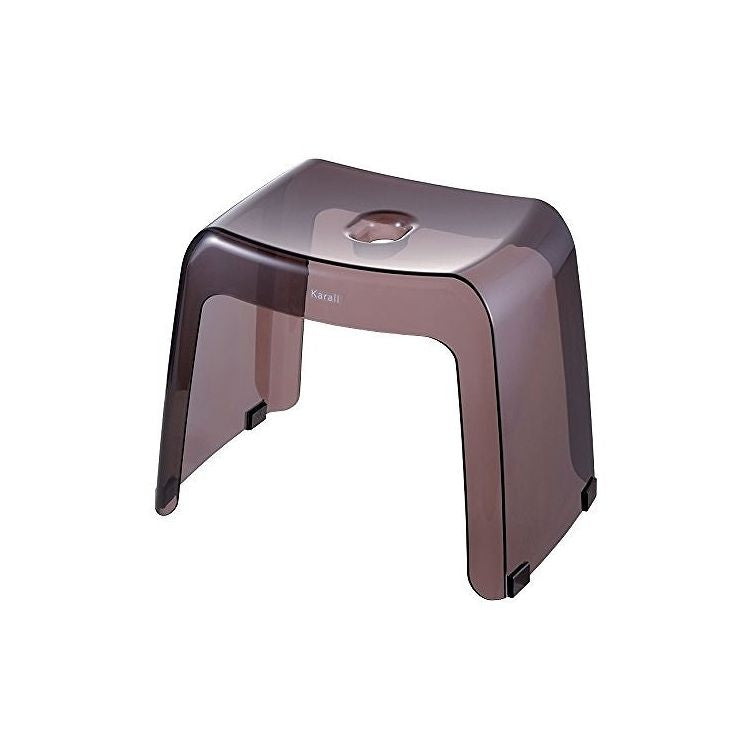 リッチェル カラリ 腰かけ 30H スモークブラウン 風呂椅子 30cm バスチェア 腰掛け 透明 浴室 イス(代引不可)