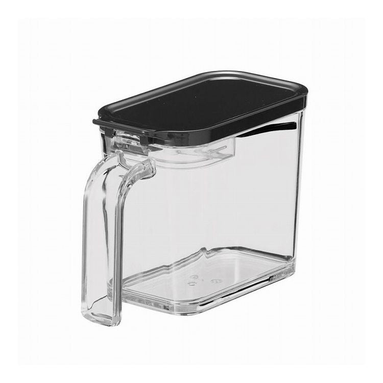 【2個セット】 アスベル フォルマ MSポット(480ml) ブラック A1107 調味料入れ キッチン収納 ポット 砂糖入れ シュガー 塩入れ