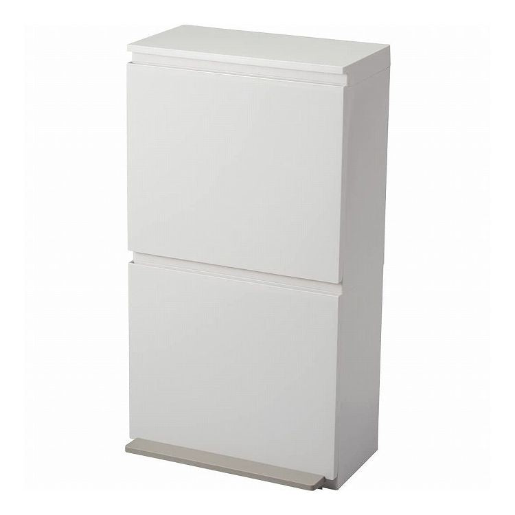 アスベル 分別ペダル2段ワイド 40L ホワイト(代引不可)