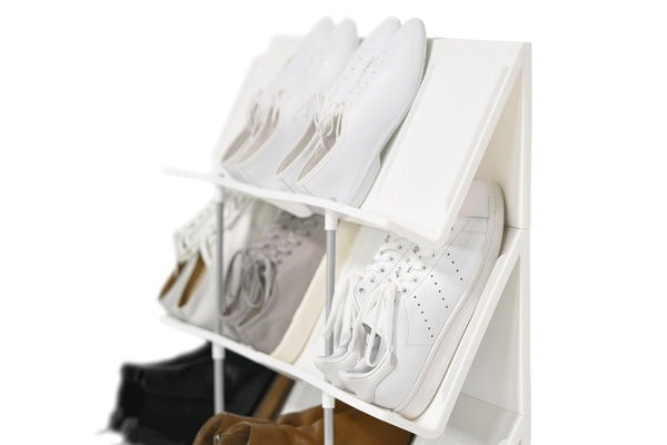 吉川国工業所 Like-it シューズラック 3段 ホワイト 下駄箱 シューズラック 靴収納 玄関収納 マガジンラック(代引不可)