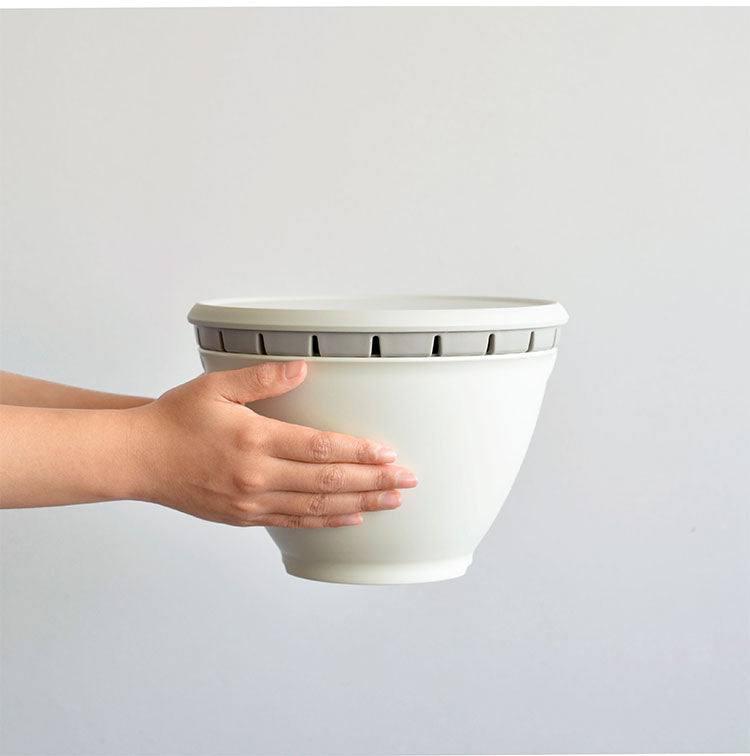 【SサイズとLサイズの2点セット】リス リベラリスタ ボール・コランダーセット S 直径18cm ホワイト & L 直径22cm ホワイト(代引不可)