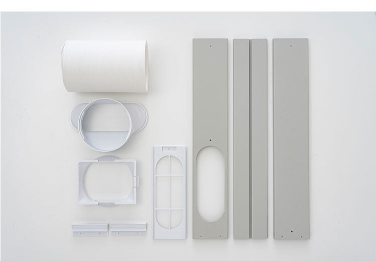 オートルーバー付 ポータブルエアコン airmove 移動式 クーラー 冷風 送風 除湿 室温設定 冷房 工事不要 キャスター タイマー 風量2段階 リモコン 自動開閉 家庭用 QUADS クワッズ