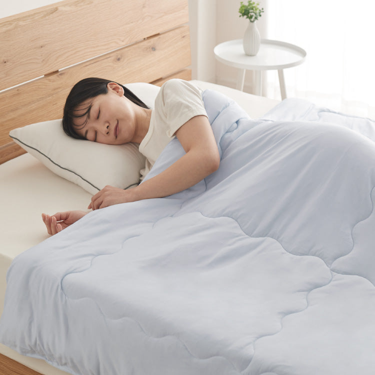 【5%OFF】with core コアヤーン 冷感肌掛け布団 ダブル 180×190cm 接触冷感 Q-MAX0.46 吸水速乾 洗える ナイロン ポリエチレン コアヤーン繊維 掛布団 掛け布団 肌布団 ウィズコア【送料無料】