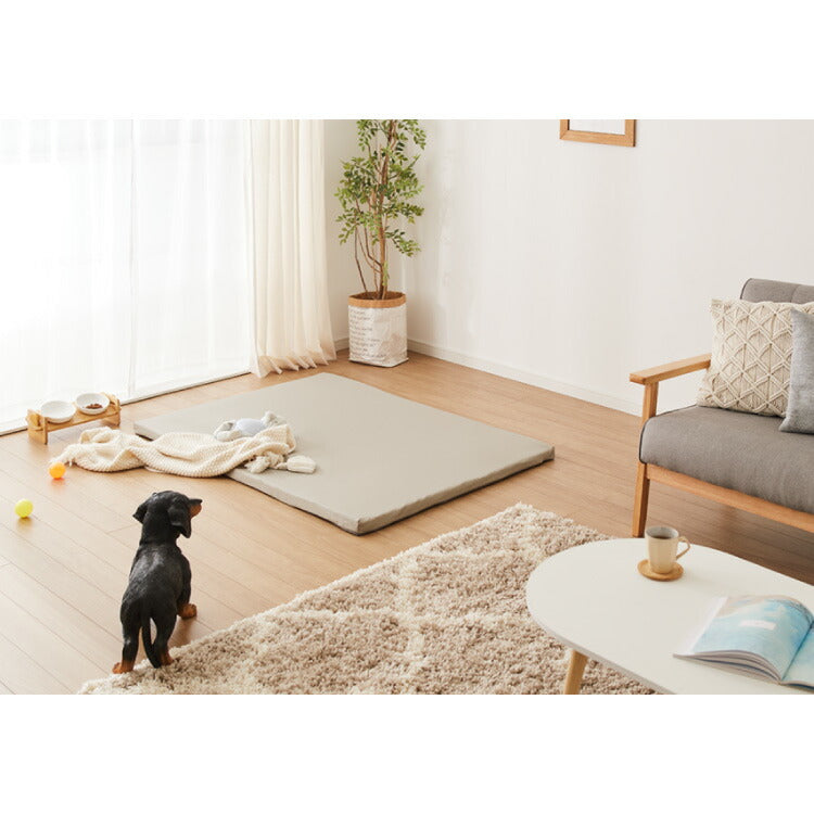 ペットマット Sサイズ 3次元構造 ペット用マットレス 床ずれ予防 ペットベッド 幅66 小型犬 備長炭入り ケアマット 体圧分散 高反発 レザー調 洗える 防水 防汚 犬 猫 シニア ペット