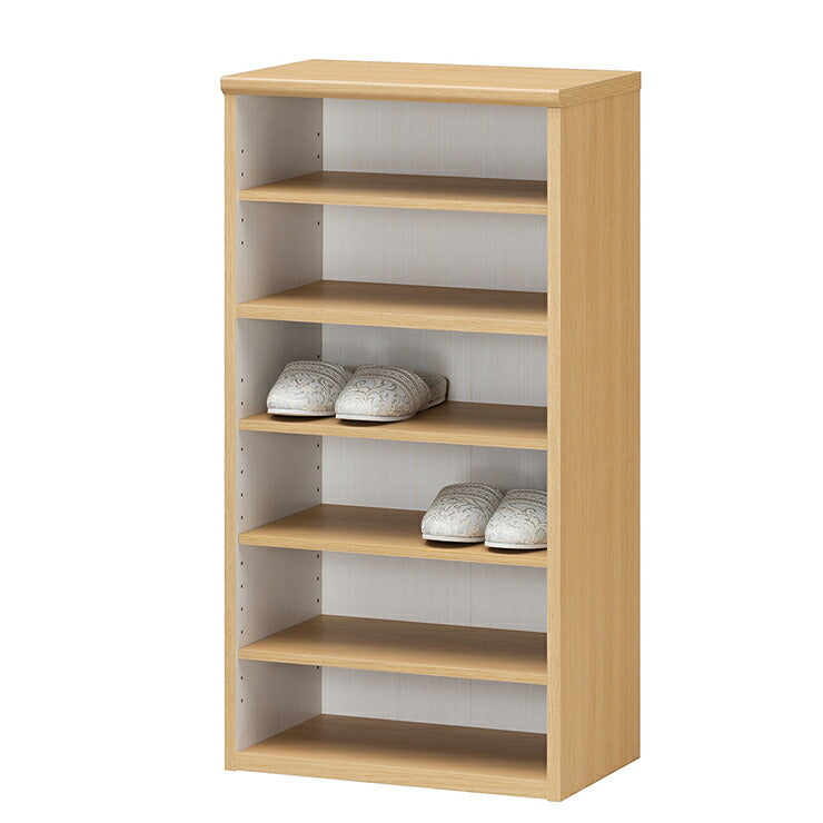 白井産業 スタンス シューズラック 六段 幅50cm ラック オープンラック 下駄箱 幅広 玄関ラック 収納 シューズボックス 木目 玄関収納 1梱包(代引不可)