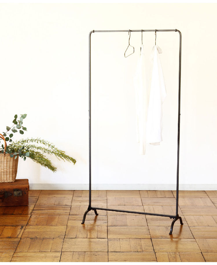 アイアン ハンガーラック シンプル おしゃれ 幅71cm 高さ144cm 軽量 2.8kg スリム ディスプレイ コートハンガー 衣類収納 洋服掛け 省スペース コンパクト ショップ 店舗 什器 ジョセフアイアン