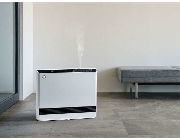 セラミックヒーター 1200W 大風量 リモコン付 加湿機能 マキシムワイドヒート CH-T2261 乾燥を防ぐ 人感 室温 センサー 送風 暖房 風量2段階切替 電気ストーブ スリーアップ THREEUP