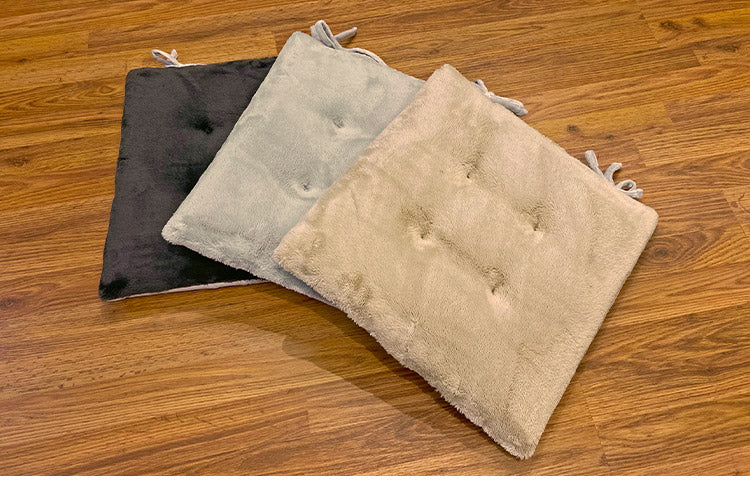 シートクッション 43×43cm 無地 正方形 スクエア もこもこ 吸湿 発熱 あったか かわいい 北欧 おしゃれ インテリア リビング ダイニング クッション シンプル 秋冬 四角 プレゼント ギフト(代引不可)