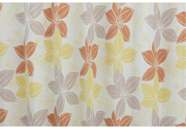 遮光カーテン 2枚セット カーテン 遮光2級 遮光カーテン 2級遮光カーテン 形状記憶加工 プリーツ フェミニン ドレープカーテン おしゃれ 花柄 ブルーメン(代引不可)