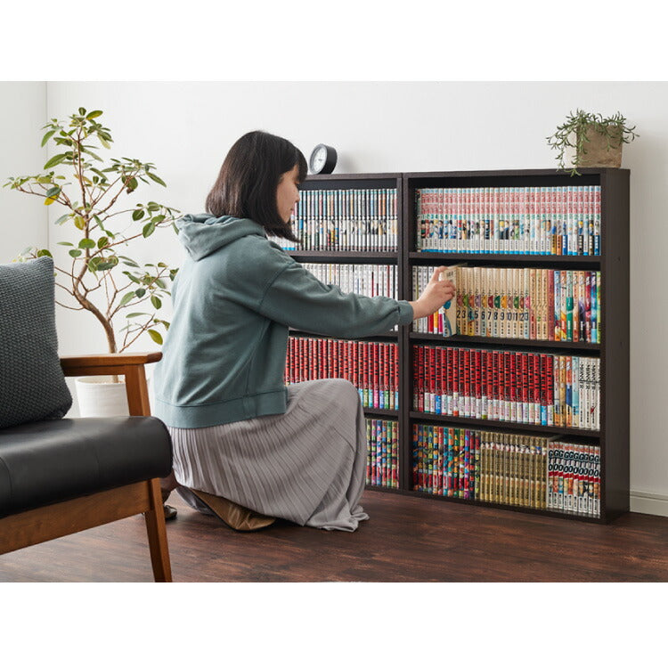 本棚 幅60cm 2台セット キャビネット シェルフ 収納ボックス 本 オープンラック おしゃれ シンプル 木 リビング 木製 オフィス ディスプレイ 漫画(代引不可)