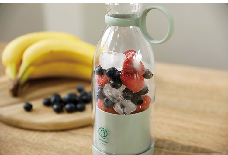 ミキサー スムージー 400ml 小型 ミニ 持ち運び コードレス 携帯 充電式 USB 氷も砕ける ジューサー コードレスミキサー ビーミー at-02(代引不可)