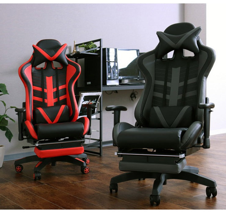 ゲーミングチェア オットマン ハイバック レーシングチェア 幅70 奥行70~158 高さ90~126cm 脚台 ゲーミングチェアー オフィスチェア パーソナルチェア リクライニングチェア デスクチェア チェア チェアー 椅子
