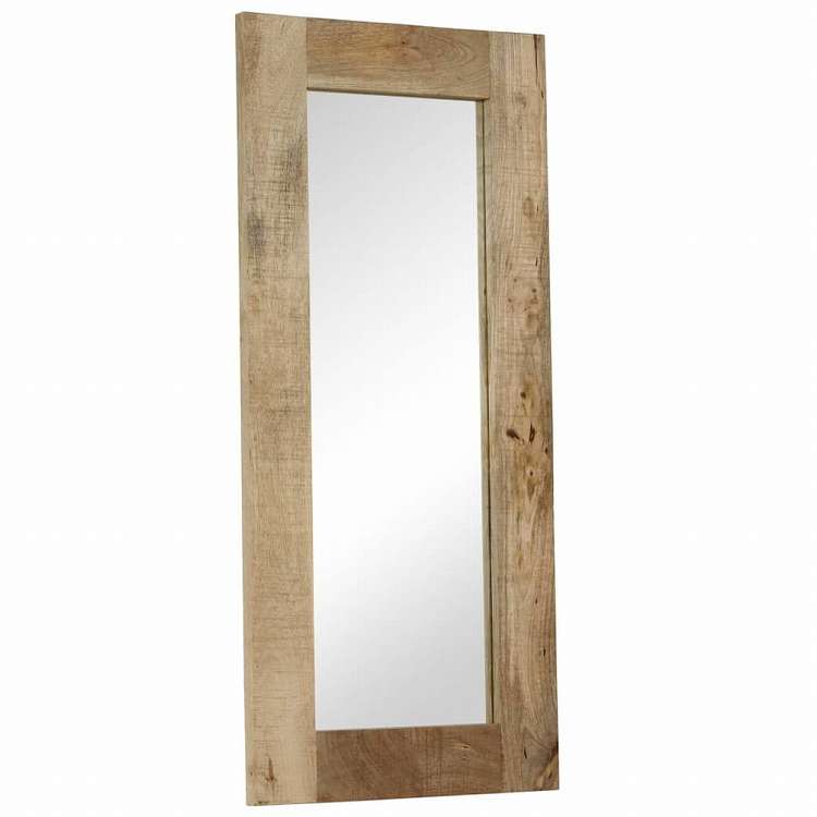 vidaXL ミラー マンゴー無垢材 50x110cmホーム&ガーデン デコレーション 鏡(代引不可)