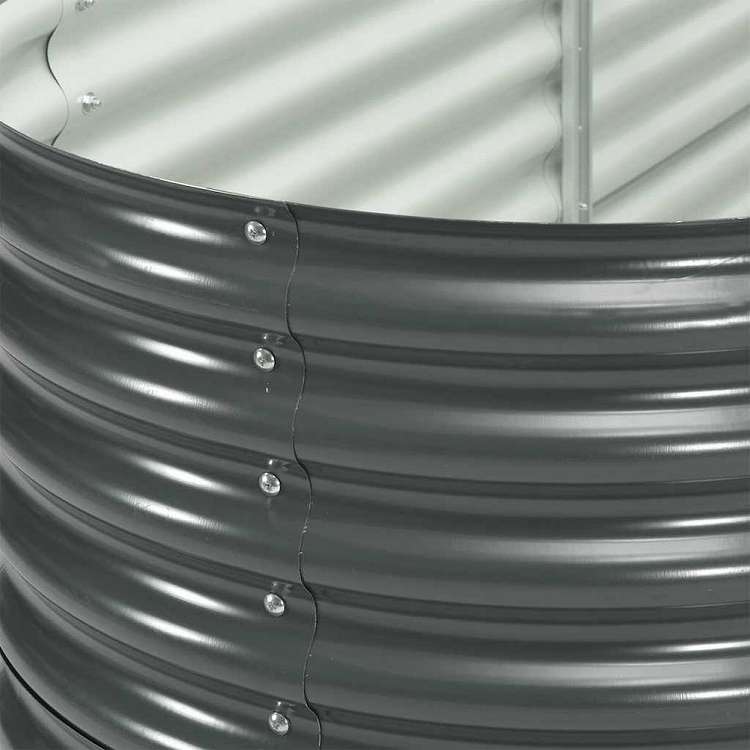 vidaXL レイズドガーデンプランター 320x80x81cm 亜鉛メッキ鋼製 グレーホーム&ガーデン 芝&ガーデン ガーデニング 鉢植え・プランター(代引不可)