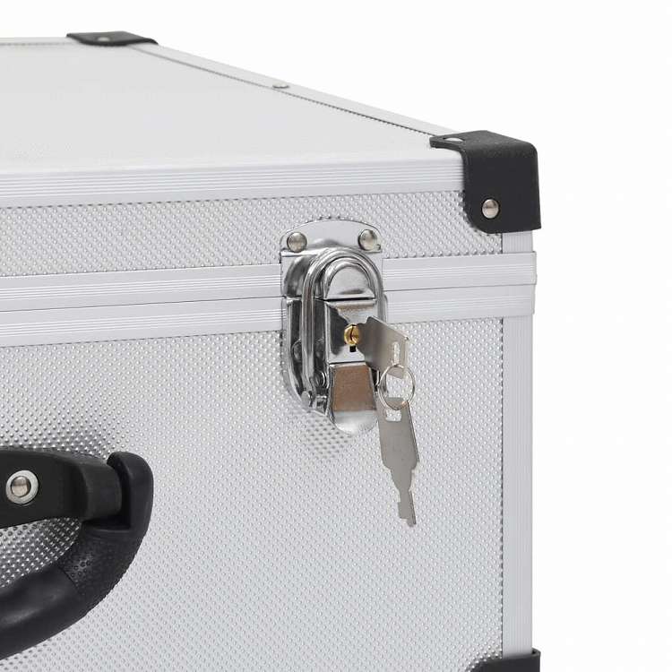 vidaXL CDケース 60枚 アルミ ABS シルバーオフィス用品 ファイル&整理 CD/DVD ケース・収納(代引不可)