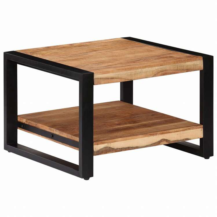 vidaXL コーヒーテーブル 60x60x40cm アカシア無垢材家具 テーブル アクセントテーブル コーヒーテーブル(代引不可)