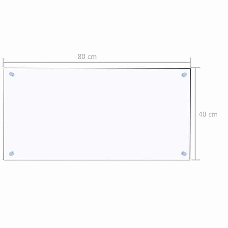 vidaXL キッチン用 汚れ防止板 透明 80x40cm 強化ガラス製ホーム&ガーデン キッチン&ダイニング キッチンツール&調理器具(代引不可)