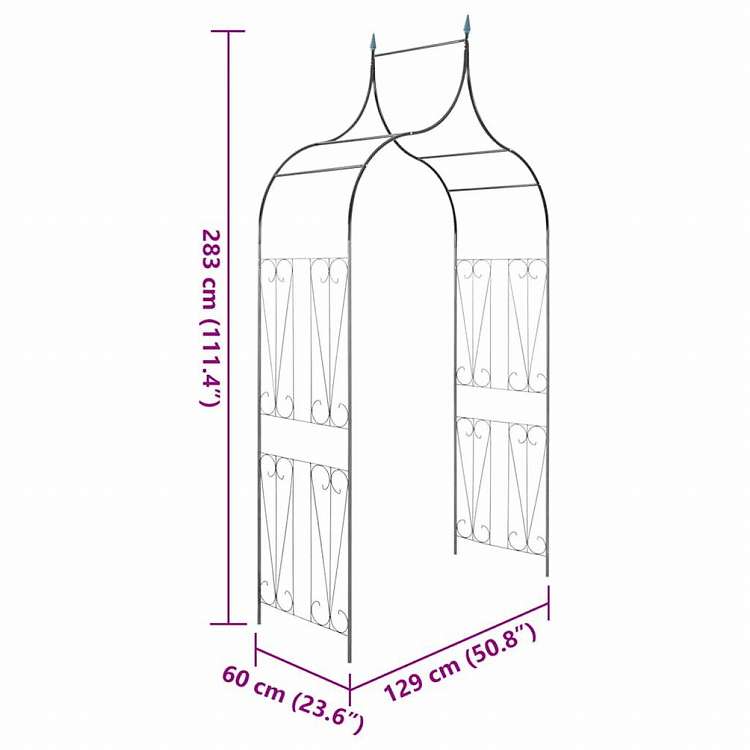 vidaXL ガーデンアーチ スパイクデザイン ダークグリーン つる性植物用ホーム&ガーデン 芝&ガーデン アウトドアリビング アウトドアストラクチャー ガーデンアーチ・トレリス・アーバー・ぺルゴラ(代引不可)