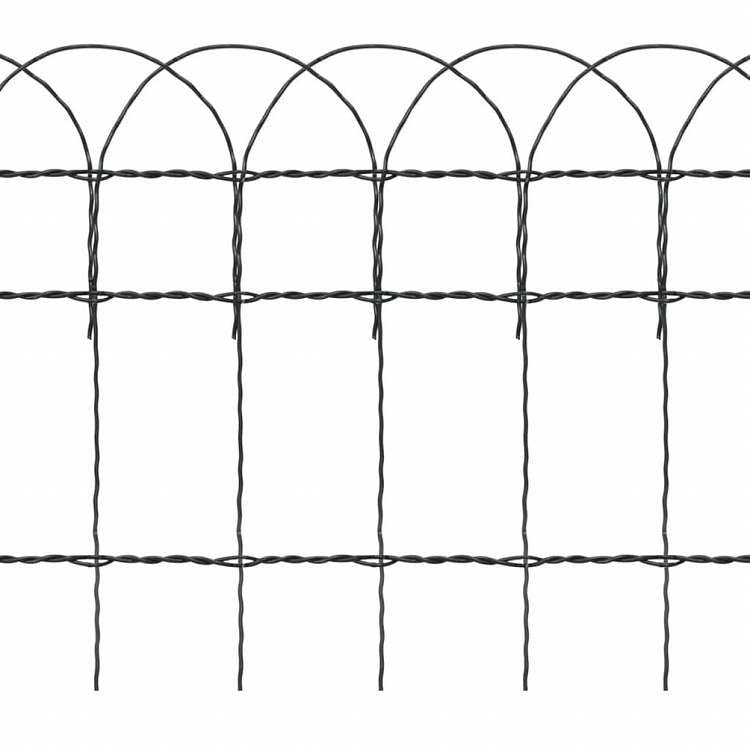 vidaXL 庭園境界フェンス 粉体塗装鉄線 25 x 0.4 mハードウェア フェンス&バリア 庭小道・縁(代引不可)