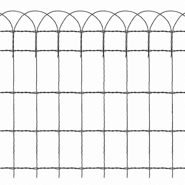 vidaXL 庭園境界フェンス 粉体塗装鉄線 25 x 0.65 mハードウェア フェンス&バリア 庭小道・縁(代引不可)