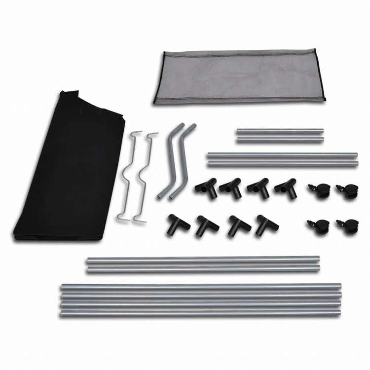 vidaXL バッグ付き洗濯物入れ 分別 2点セット ブラック&グレー (2x240367)ホーム&ガーデン 家事用品 ランドリー用品 洗濯かご(代引不可)