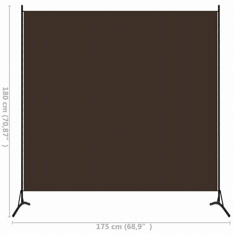 vidaXL 間仕切り ブラウン 175x180cm 布製家具 間仕切り(代引不可)