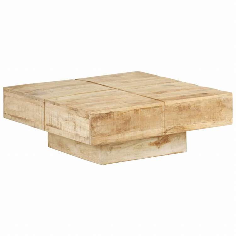 vidaXL コーヒーテーブル 80x80x28 cm マンゴー無垢材家具 テーブル アクセントテーブル コーヒーテーブル(代引不可)