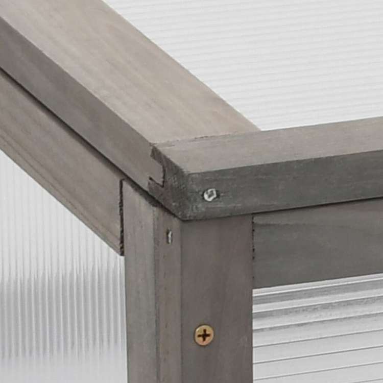 vidaXL 温室付きレイズドベッド 110x54x120 cm モミ無垢材ホーム&ガーデン 芝&ガーデン ガーデニング 鉢植え・プランター(代引不可)