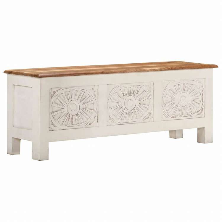 vidaXL 収納ボックス 110x30x40 cm アカシア無垢材家具 キャビネット&収納 収納チェスト(代引不可)