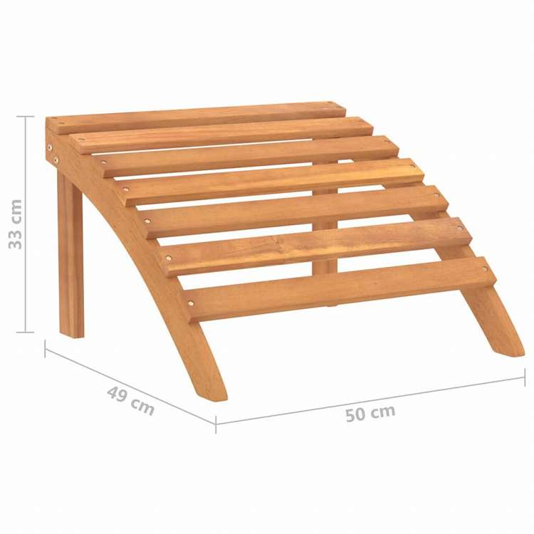 vidaXL ガーデンアディロンダックチェア フットレスト付き アカシア無垢材家具 アウトドア家具 屋外椅子 アウトドアベンチチェア(代引不可)