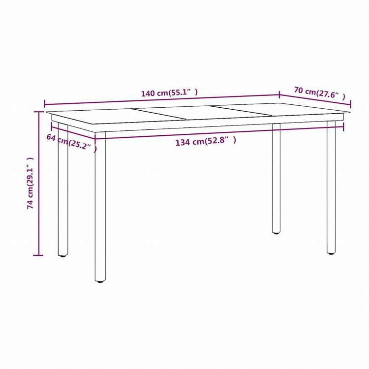vidaXL ガーデンダイニングセット 7点 クッション付き ブラック家具 アウトドア家具 屋外家具セット(代引不可)