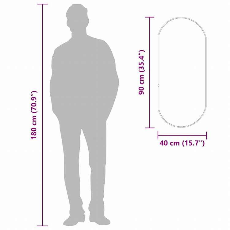 vidaXL 壁取り付け式ミラー ゴールド 90x40 cm オーバルホーム&ガーデン デコレーション 鏡(代引不可)