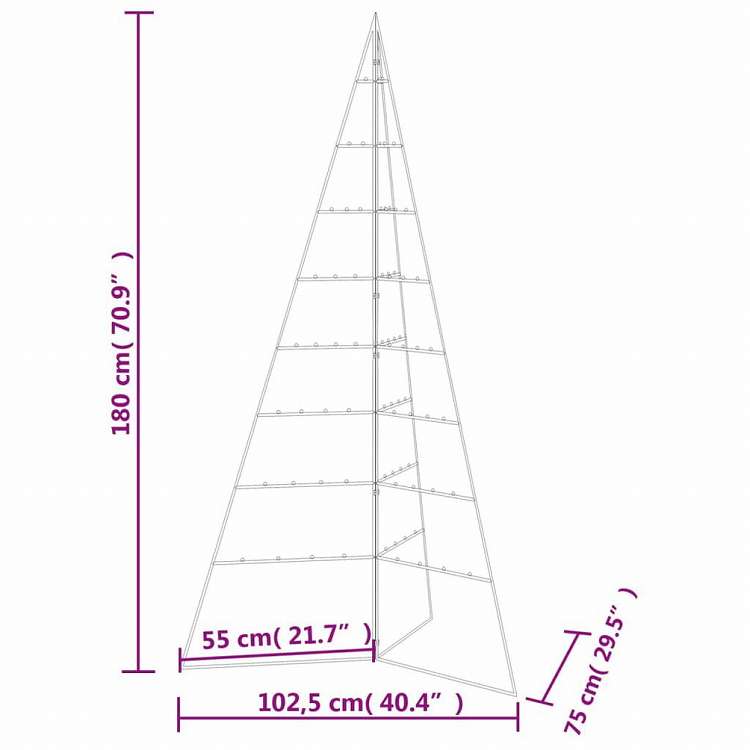 vidaXL 金属製クリスマスツリー デコレーション用 ブラック 180cmホーム&ガーデン デコレーション シーズン&ホリデーデコレーション クリスマスツリー(代引不可)