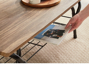 ヴィンテージ調ローテーブル90×45折りたたみセンターテーブルフロアテーブルコーヒーテーブルテーブルデスク折り畳み(代引不可)【送料無料】