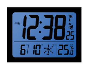 ノア精密MAGマグ電波目覚まし時計コードロンT-761WH-Z電波時計置き時計デジタルカレンダー温度シンプル時計時間【送料無料】