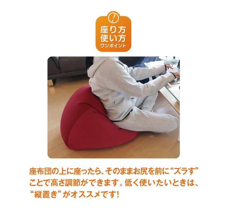 MOGU 三角フィット座ブトン 本体+カバーセット モグ パウダービーズクッション 1人掛け クッション 日本製 ビーズ座布団