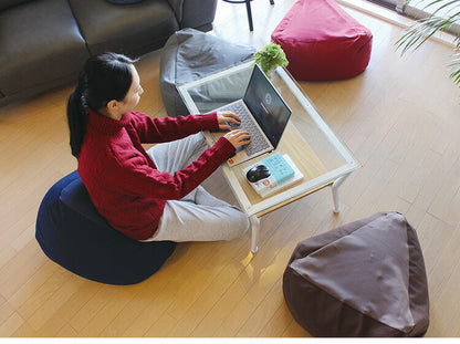 MOGU 三角フィット座ブトン 本体 モグ パウダービーズクッション 1人掛け クッション 日本製 ビーズ座布団