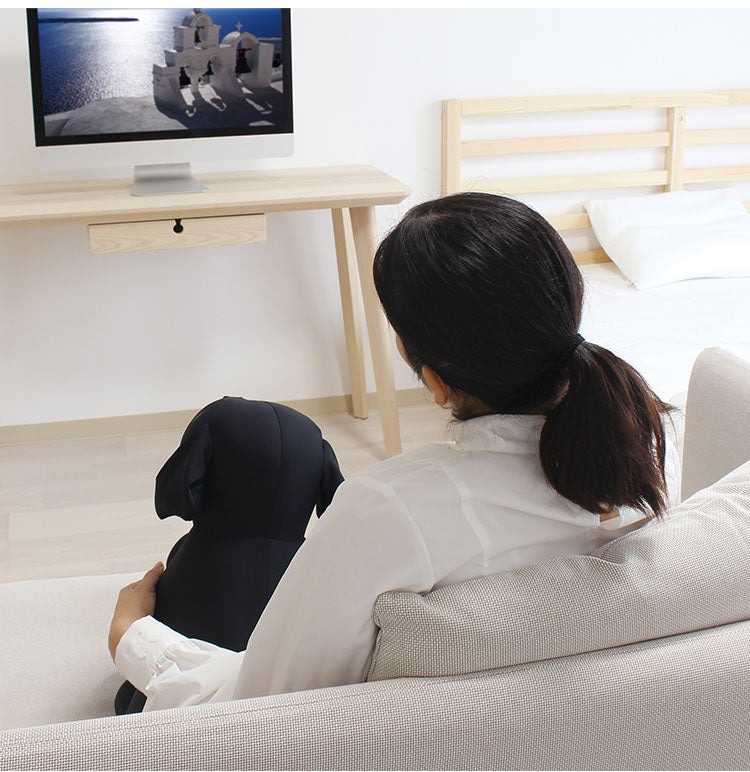 MOGU(R) おすわりラブラ MOGU モグ パウダービーズ へたりにくい クッション ビーズクッション ラブラドールレトリバー 犬 子供用 クッション 抱き枕 かわいい ぬいぐるみ 子供 ふんわり もちもち(代引不可)