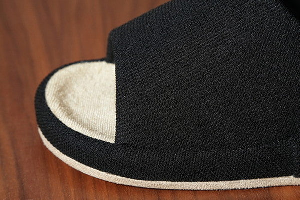 スリッパ/ルームシューズ 【アイボリー Mサイズ】 前あき オールシーズン コンフォート 〔リビング 来客 オフィス 在宅ワーク〕 (代引不可)