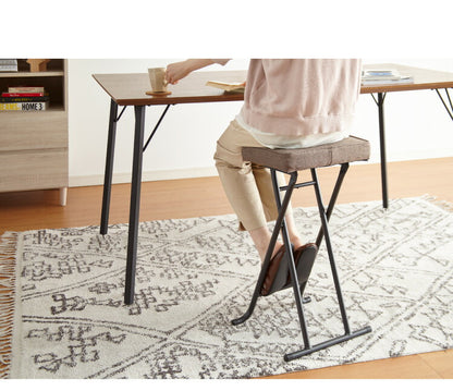 2脚セット 完成品 組み立て不要 折り畳み スツール おりたたみ チェア シンプル ミーティングチェア スタッキングチェア バーチェア 背無し(代引不可)