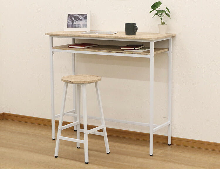 カウンターテーブル スツール 2点セット 幅100×奥行き40cm カウンター ハイテーブル カウンターデスク カウンターチェア パソコンデスク テレワーク 在宅勤務 ハイスツール カフェスツール(代引不可)