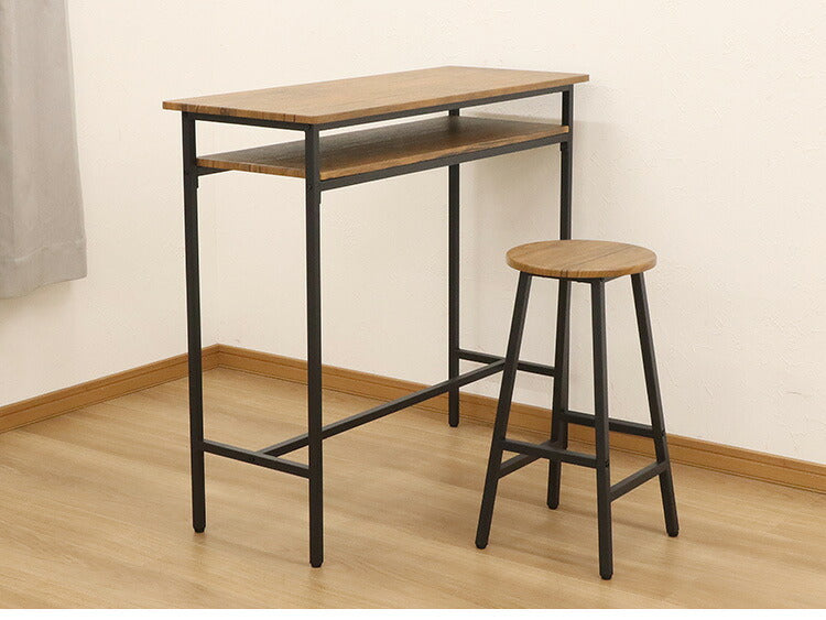 カウンターテーブル スツール 2点セット 幅100×奥行き40cm カウンター ハイテーブル カウンターデスク カウンターチェア パソコンデスク テレワーク 在宅勤務 ハイスツール カフェスツール(代引不可)
