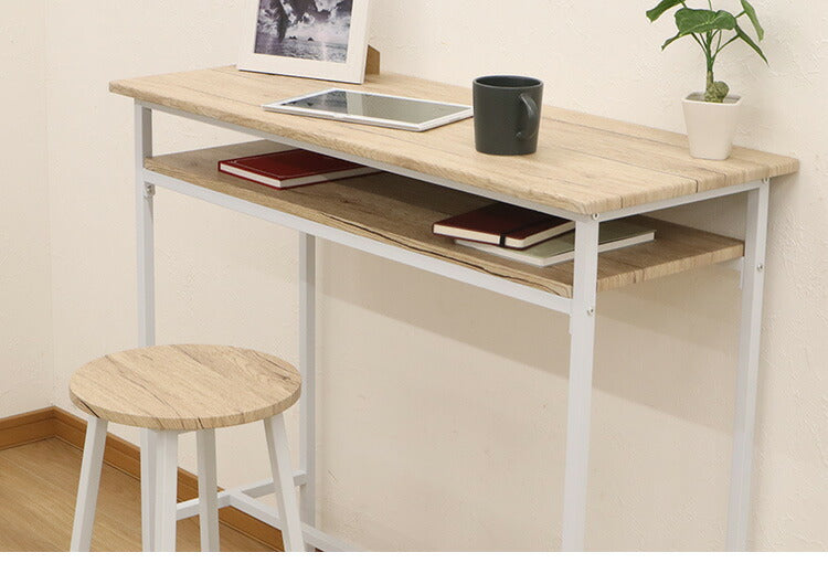 カウンターテーブル スツール 2点セット 幅100×奥行き40cm カウンター ハイテーブル カウンターデスク カウンターチェア パソコンデスク テレワーク 在宅勤務 ハイスツール カフェスツール(代引不可)