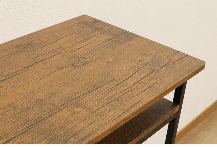 カウンターテーブル 棚付き 幅100×奥行き40cm カウンター ハイテーブル カウンターデスク スリム パソコンデスク テレワーク 在宅勤務 対面 収納 テーブル(代引不可)