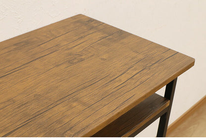 カウンターテーブル 棚付き 幅100×奥行き40cm カウンター ハイテーブル カウンターデスク スリム パソコンデスク テレワーク 在宅勤務 対面 収納 テーブル(代引不可)