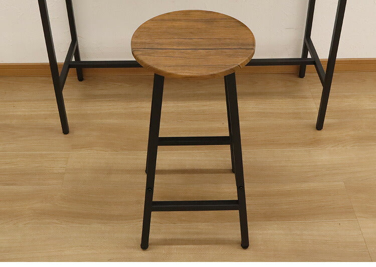 カウンターチェア カウンタースツール 高さ60cm 円形 丸 スツール 椅子 アイアン ハイスツール カフェスツール バースツール テレワーク 在宅勤務(代引不可)