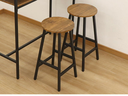 カウンターチェア カウンタースツール 高さ60cm 円形 丸 スツール 椅子 アイアン ハイスツール カフェスツール バースツール テレワーク 在宅勤務(代引不可)