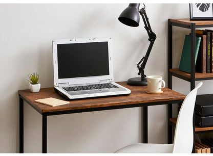 ヴィンテージ デスク 幅80 奥行き50 PCデスク 作業机 机 アンティーク 茶 ブラウン ヴィンテージ おしゃれ 北欧 在宅 スチール I字 収納(代引不可)